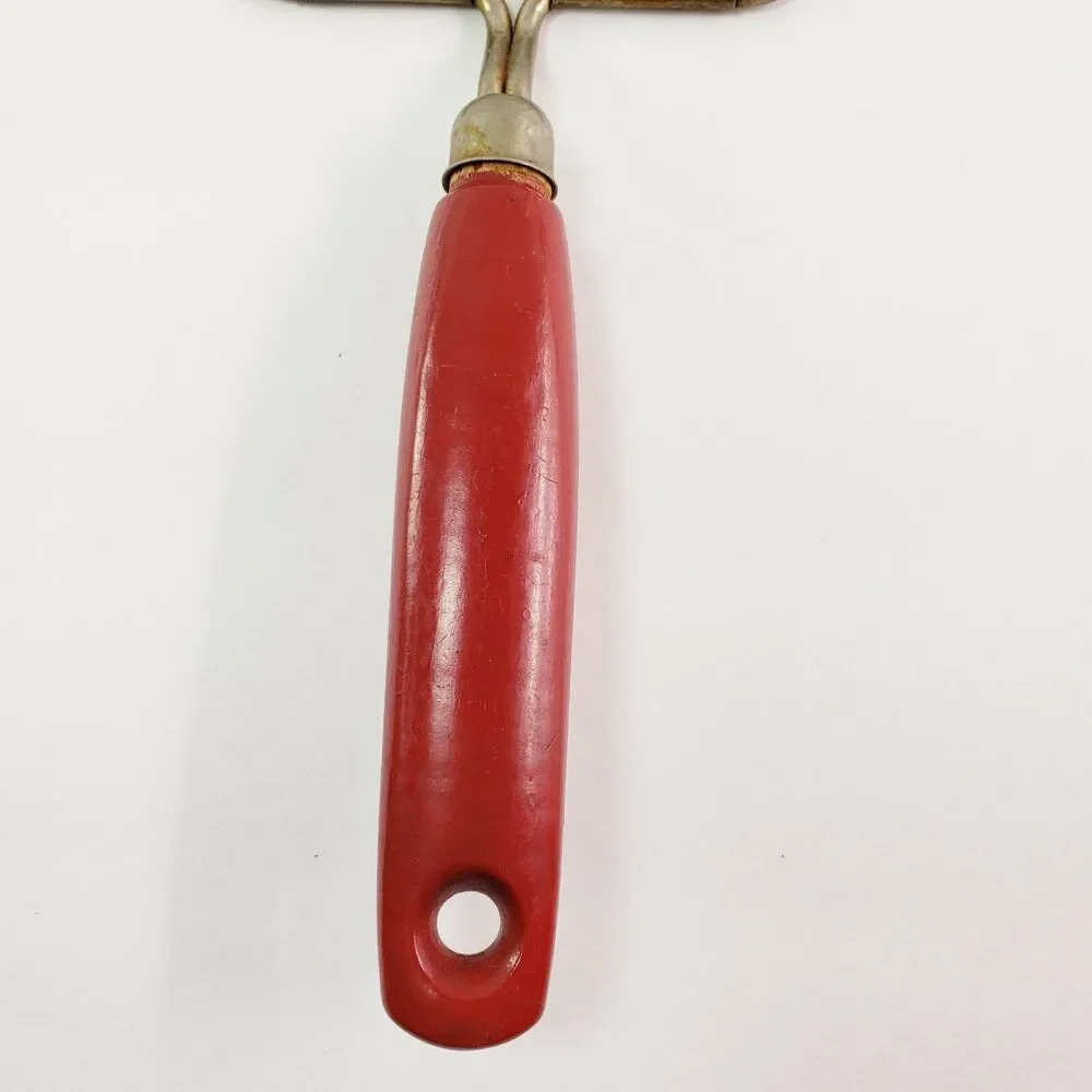Vtg Ekco Slicer Red Wood Handle Cheese Tomato Kitchen Utensil Gadget USA